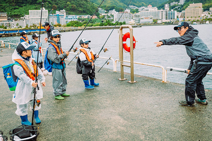 釣り方講習の様子
